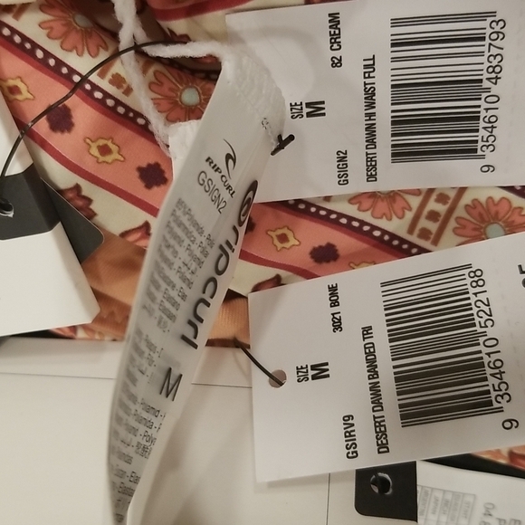 💕RIP CURL💕 Desert Dawn Bikini Banded Triangle Top + High Waisted Bottom M NWT - Picture 6 of 16